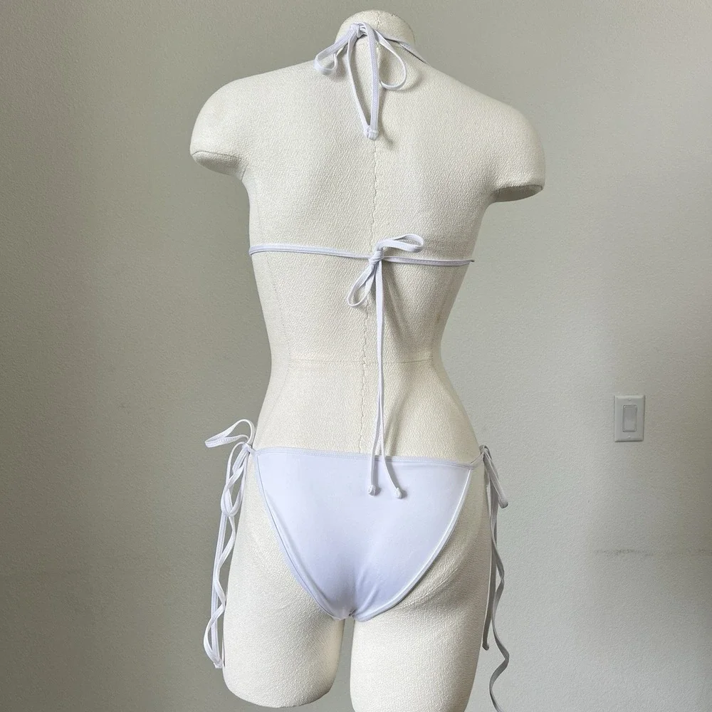 Victoria's Secret x Frankies Bikinis Icon One Piece Swimsuit White Sz Small NEW